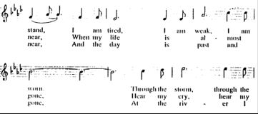 music sheet of the passage discussed below