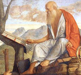 Saint Jerome reading the Bible