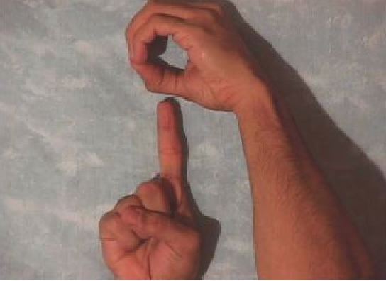 Arabic fingerspelling for the letter 'sukuun'